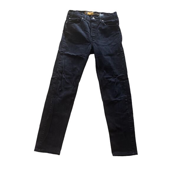 Levis VINTAGE 90s Silvertab 33x32 Black Worn Distressed Straight Grunge Mens - Picture 1 of 6